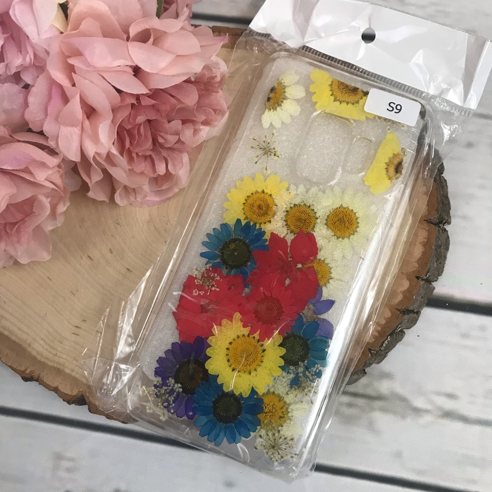 Hand Pressed Multicolor Flower Samsung Galaxy Case - Picture 9 of 9
